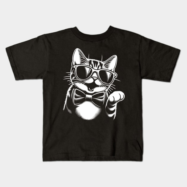 Thoughtful Cat Let Me Interject Kids T-Shirt by Xeire